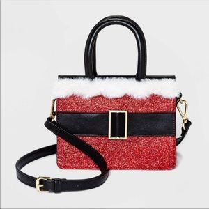 Santa christmas holiday crossbody purse bag
